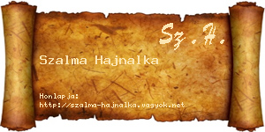 Szalma Hajnalka névjegykártya